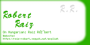 robert raiz business card